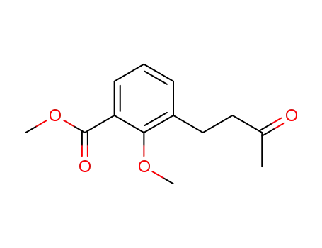 Benzoic acid, 2-methoxy-3-(3-oxobutyl)-, methyl ester