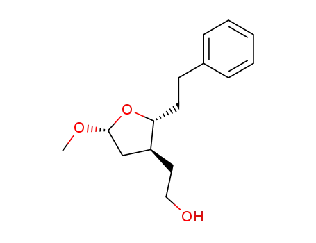 2-((2R,3S,5R)-5-Methoxy-2-phenethyl-tetrahydro-furan-3-yl)-ethanol