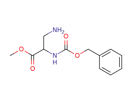 Molecular Structure of 185564-12-9 (Alanine, 3-amino-N-[(phenylmethoxy)carbonyl]-, methyl ester)
