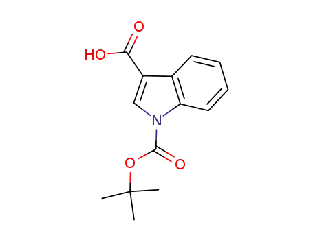 Molecular Structure of 675606-20-9 (1-(TERT-BUTOXYCARBONYL)-1H-INDOLE-3-CARBOXYLIC ACID)