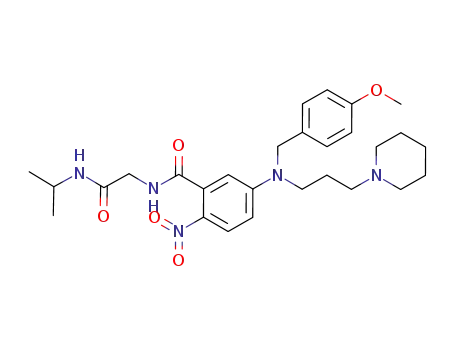 N-(isopropylcarbamoylmethyl)-5-methyl-[(4-methoxybenzyl)(3-piperidin-1-ylpropyl)amino]-2-nitrobenzamide
