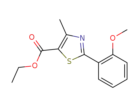 Molecular Structure of 82875-48-7 (ethyl 2-(2-methoxyphenyl)-4-methylthiazole-5-carboxylate)