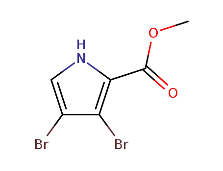 Molecular Structure of 186837-23-0 (3,4-DIBROMO-1H-PYRROLE-2-CARBOXYLIC ACID METHYL ESTER)