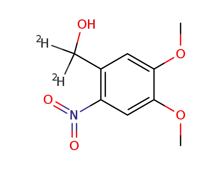 Molecular Structure of 945920-66-1 (α,α-dideuterio-4,5-dimethoxy-2-nitrobenzyl alcohol)