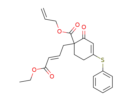 (E)-allyl 1-(4-ethoxy-4-oxobut-2-enyl)-2-oxo-4-(phenylthio)cyclohex-3-enecarboxylate