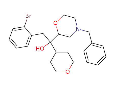 2-bromophenyl-1-[4-(phenylmethyl)morpholin-2-yl]-1-(tetrahydro-pyran-4-yl)-ethanol
