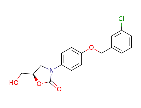 (5R)-3-[4-[(3-Chlorophenyl)methoxy]phenyl]-5-(hydroxymethyl)-2-oxazolidinone