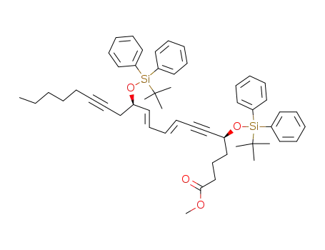 (5S,8E,10E,12R)-methyl 5,12-bis<(tert-butyldiphenylsilyl)oxy>-8,10-eicosadiene-6,14-diynoate