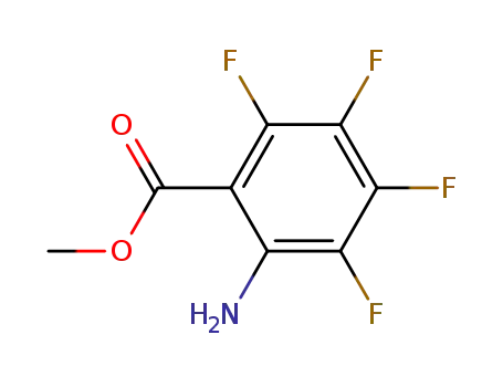 Molecular Structure of 38232-74-5 (Benzoic acid, 2-amino-3,4,5,6-tetrafluoro-, methyl ester)