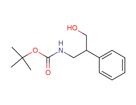 Molecular Structure of 127087-62-1 (tert-butyl 3-hydroxy-2-phenylpropylcarbamate)