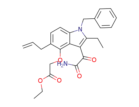 Acetic acid,
[[3-(aminooxoacetyl)-2-ethyl-1-(phenylmethyl)-5-(2-propenyl)-1H-indol-4
-yl]oxy]-, ethyl ester