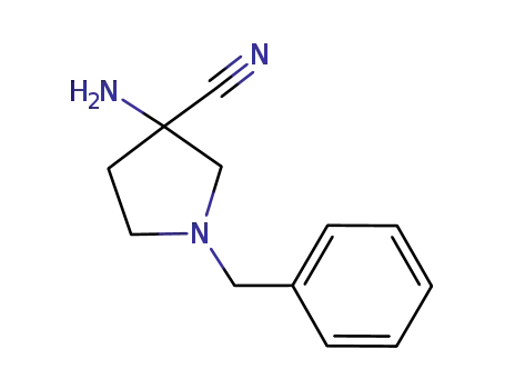 Molecular Structure of 145090-28-4 (3-Amino-1-benzyl-3-cyanopyrrolidine)