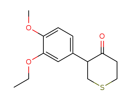 3-(3-ethoxy-4-methoxyphenyl)tetrahydrothiopyran-4-one