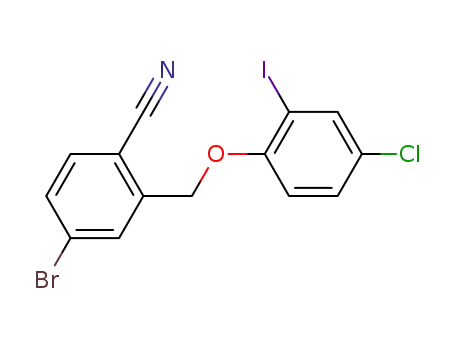 4-Bromo-2-(4-chloro-2-iodo-phenoxymethyl)-benzonitrile