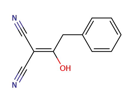 Molecular Structure of 40798-11-6 (Propanedinitrile, (1-hydroxy-2-phenylethylidene)-)