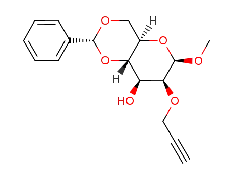 Molecular Structure of 855306-46-6 (methyl 4,6-O-benzylidene-2-O-(prop-2-ynyl)-β-D-mannopyranoside)