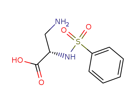 Molecular Structure of 156185-88-5 (3-Amino-(2S)-phenylsulfonylaminopropionicacid)
