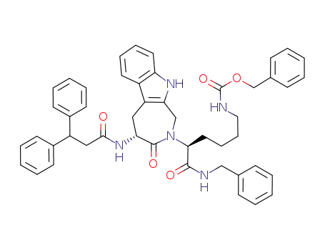 benzyl (5R)-6-(benzylamino)-5-[(4R)-4-[(3,3-diphenylpropanoyl)amino]-3-oxo-3,4,5,10-tetrahydroazepino[3,4-b]indol-2(1H)-yl]-6-oxohexylcarbamate