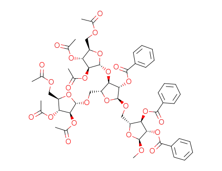 methyl 5-O-[3,5-di-O-(2,3,5-tri-O-acetyl-α-D-arabinofuranosyl)-2-O-benzoyl-α-D-arabinofuranosyl]-2,3-di-O-benzoyl-α-D-arabinofuranoside