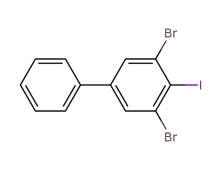 Molecular Structure of 135990-00-0 (1,1'-Biphenyl, 3,5-dibromo-4-iodo-)