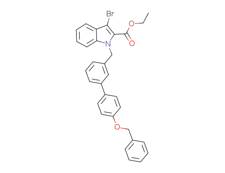 ethyl 1-{[4'-(benzyloxy)biphenyl-3-yl]methyl}-3-bromo-1H-indole-2-carboxylate