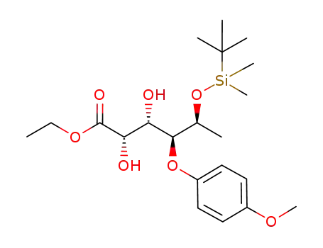 ethyl (2S,3S,4S,5S)-4-(4-methoxyphenoxy)-5-(tert-butyl-dimethyl-siloxy)-2,3-dihydroxyhexanoate
