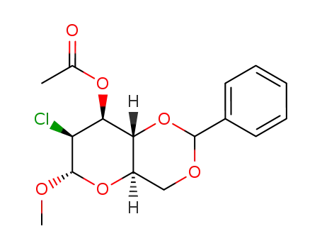 methyl 3-O-acetyl-4,6-O-benzylidene-2-chloro-2-deoxy-α-D-mannopyranoside