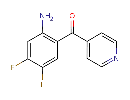 Molecular Structure of 698395-60-7 (Methanone, (2-amino-4,5-difluorophenyl)-4-pyridinyl-)