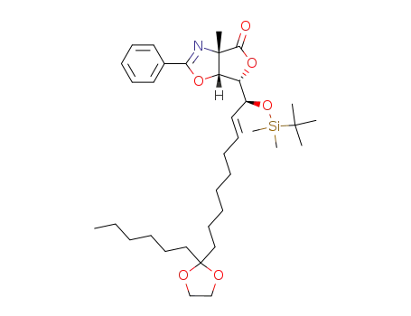 6-[1-(<i>tert</i>-butyl-dimethyl-silanyloxy)-9-(2-hexyl-[1,3]dioxolan-2-yl)-non-2-enyl]-3a-methyl-2-phenyl-6,6a-dihydro-3a<i>H</i>-furo[3,4-<i>d</i>]oxazol-4-one