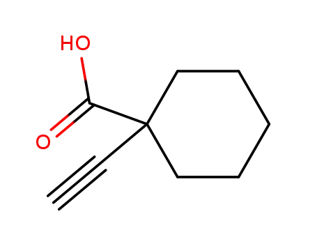 Molecular Structure of 72335-58-1 (1-Ethynyl-cyclohexanecarboxylic acid)