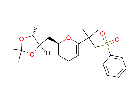(S)-6-(2-Benzenesulfonyl-1,1-dimethyl-ethyl)-2-((4R,5R)-2,2,5-trimethyl-[1,3]dioxolan-4-ylmethyl)-3,4-dihydro-2H-pyran