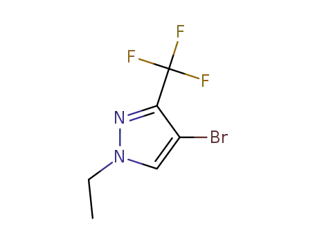 Molecular Structure of 1245772-68-2 (4-BroMo-1-ethyl-3-(trifluoroMethyl)pyrazole)