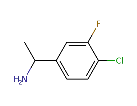 Molecular Structure of 787633-87-8 (Benzenemethanamine, 4-chloro-3-fluoro-.alpha.-methyl-)