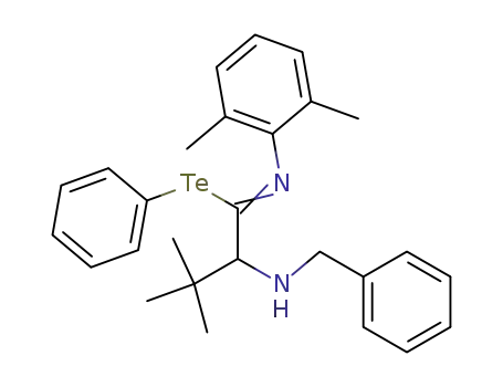 2-benzylamino-<i>N</i>-(2,6-dimethyl-phenyl)-3,3-dimethyl-tellurobutyrimidic acid phenyl ester