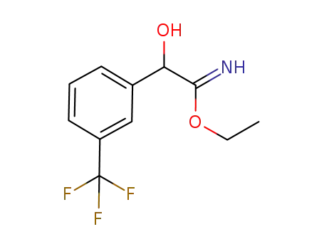 Molecular Structure of 82129-09-7 (Benzeneethanimidic  acid,  -alpha--hydroxy-3-(trifluoromethyl)-,  ethyl  ester  (9CI))