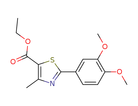 Molecular Structure of 82875-47-6 (2-(3,4-DIMETHOXY-PHENYL)-4-METHYL-THIAZOLE-5-CARBOXYLIC ACID ETHYL ESTER)