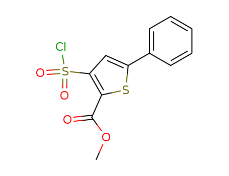 2-Thiophenecarboxylic acid, 3-(chlorosulfonyl)-5-phenyl-, methyl ester