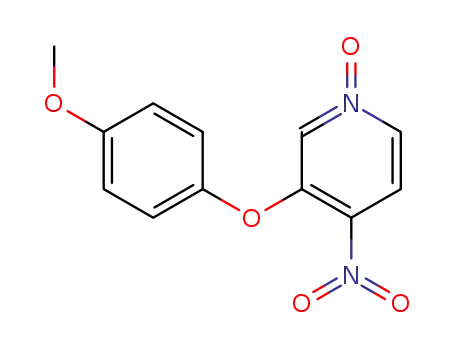 Pyridine, 3-(4-methoxyphenoxy)-4-nitro-, 1-oxide