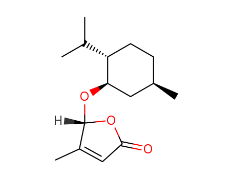 Molecular Structure of 120262-96-6 (2(5H)-Furanone,
4-methyl-5-[[(1R,2S,5R)-5-methyl-2-(1-methylethyl)cyclohexyl]oxy]-,
(5R)-)