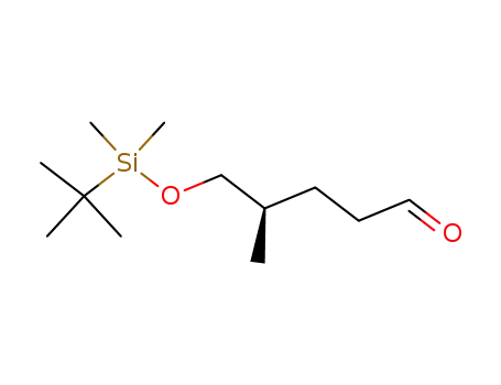 Molecular Structure of 152299-65-5 (Pentanal, 5-[[(1,1-dimethylethyl)dimethylsilyl]oxy]-4-methyl-, (4R)-)
