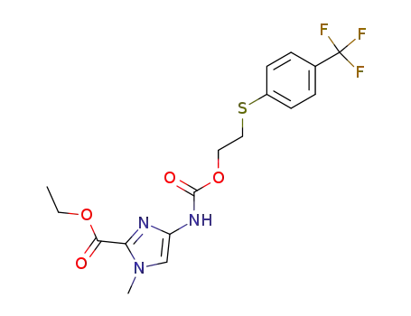 1-methyl-4-[2-(4-trifluoromethyl-phenylsulfanyl)ethoxycarbonylamino]-1H-imidazole-2-carboxylic Acid Ethyl Ester