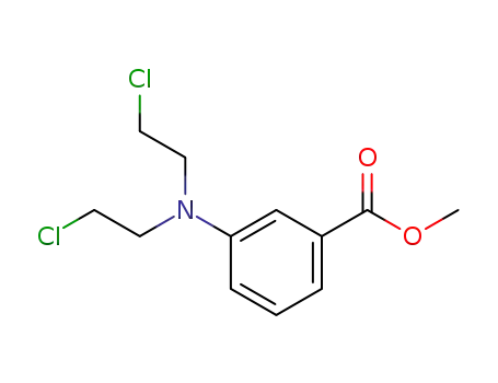 Molecular Structure of 24830-50-0 (m-[Bis(2-chloroethyl)amino]benzoic acid methyl ester)