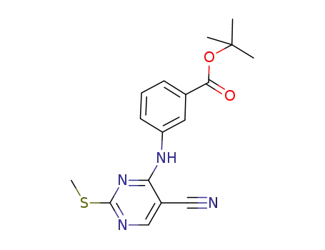 3-[[5-cyano-2-(methylthio)-4-pyrimidinyl]amino]-benzoic acid 1,1-dimethylethyl ester