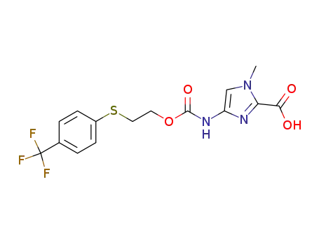 1-methyl-4-[2-(4-trifluoromethyl-phenylsulfanyl)-ethoxycarbonylamino]-1H-imidazole-2-carboxylic acid