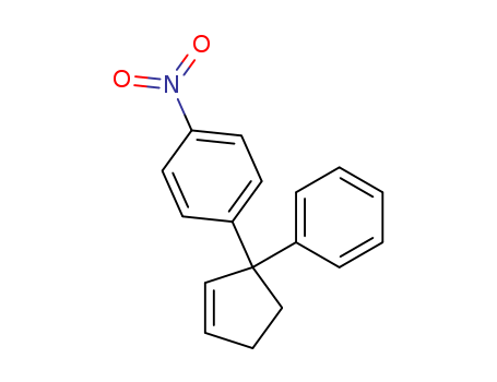 Molecular Structure of 139952-08-2 (Benzene, 1-nitro-4-(1-phenyl-2-cyclopenten-1-yl)-)