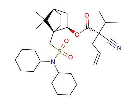 (2R)-(1S,2R,4R)-10-(Dicyclohexylsulfamoyl)isobornyl 2-cyano-2-isopropyl-4-pentenoate