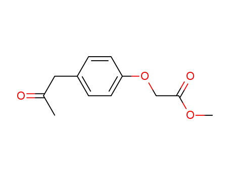 Molecular Structure of 78069-08-6 (METHYL 4-(2-OXOPROPYL)PHENOXYACETATE)