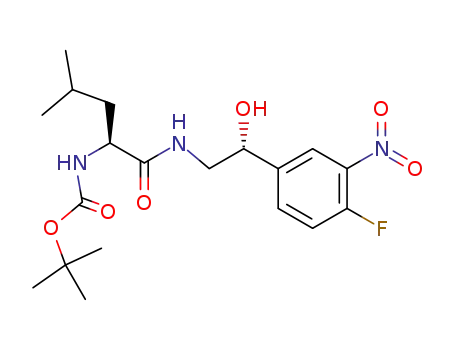 Carbamic acid,
[(1S)-1-[[[(2R)-2-(4-fluoro-3-nitrophenyl)-2-hydroxyethyl]amino]carbonyl]-
3-methylbutyl]-, 1,1-dimethylethyl ester