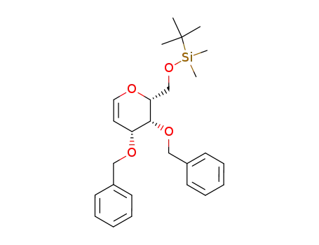 (2R,3R,4R)-((3,4-bis(benzyloxy)-3,4-dihydro-2H-pyran-2-yl)-methoxy)(tert-butyl)dimethylsilane