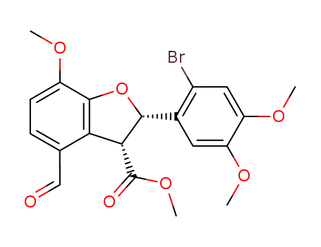 2-(2-bromo-4,5-dimethoxyphenyl)-4-formyl-7-methoxy-2,3-dihydrobenzofuran-3-carboxylic acid methyl ester